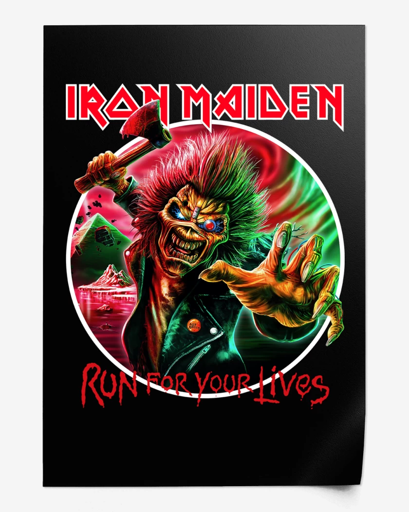 Print Iron Maiden Run For Your Lives Chile