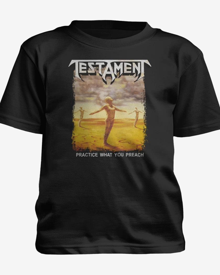Polera de niño Negro de Testament Practice What You Preach