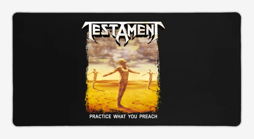 Mouse pad Gamer Negro de Testament Practice What You Preach