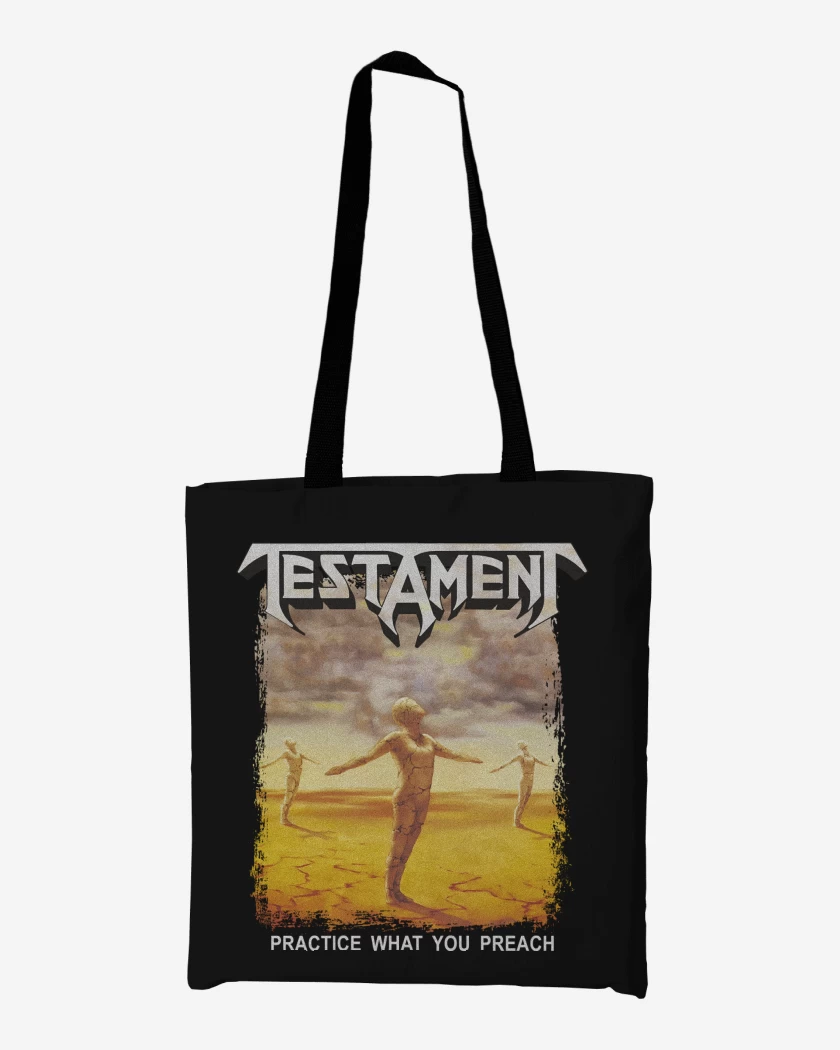 Totebag Negro de Testament Practice What You Preach