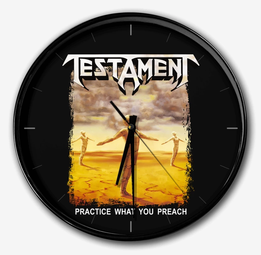 Reloj Negro de Testament Practice What You Preach
