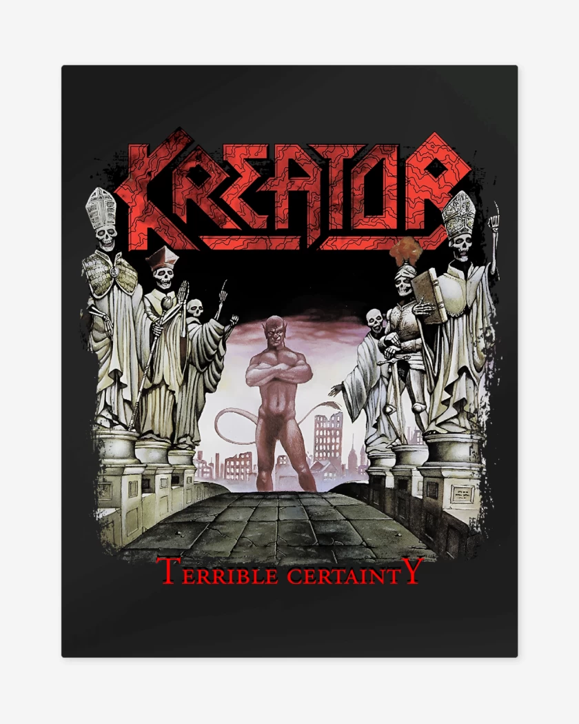 Print metalico Negro de Kreator Terrible Certainty