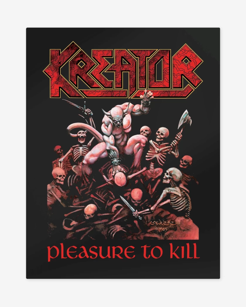 Print metalico Negro de Kreator Pleasure To Kill