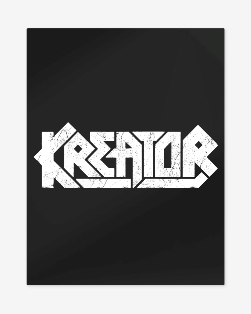 Print metalico Negro de Kreator Logo