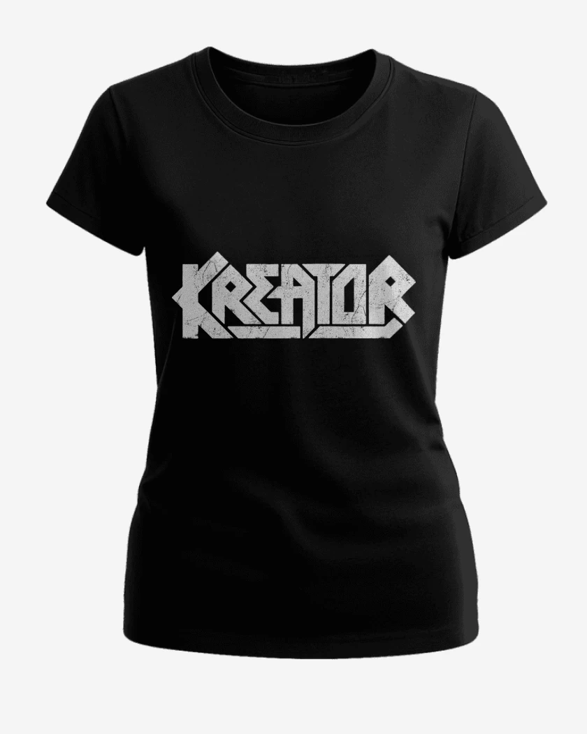 Polera de Mujer Negro de Kreator Logo