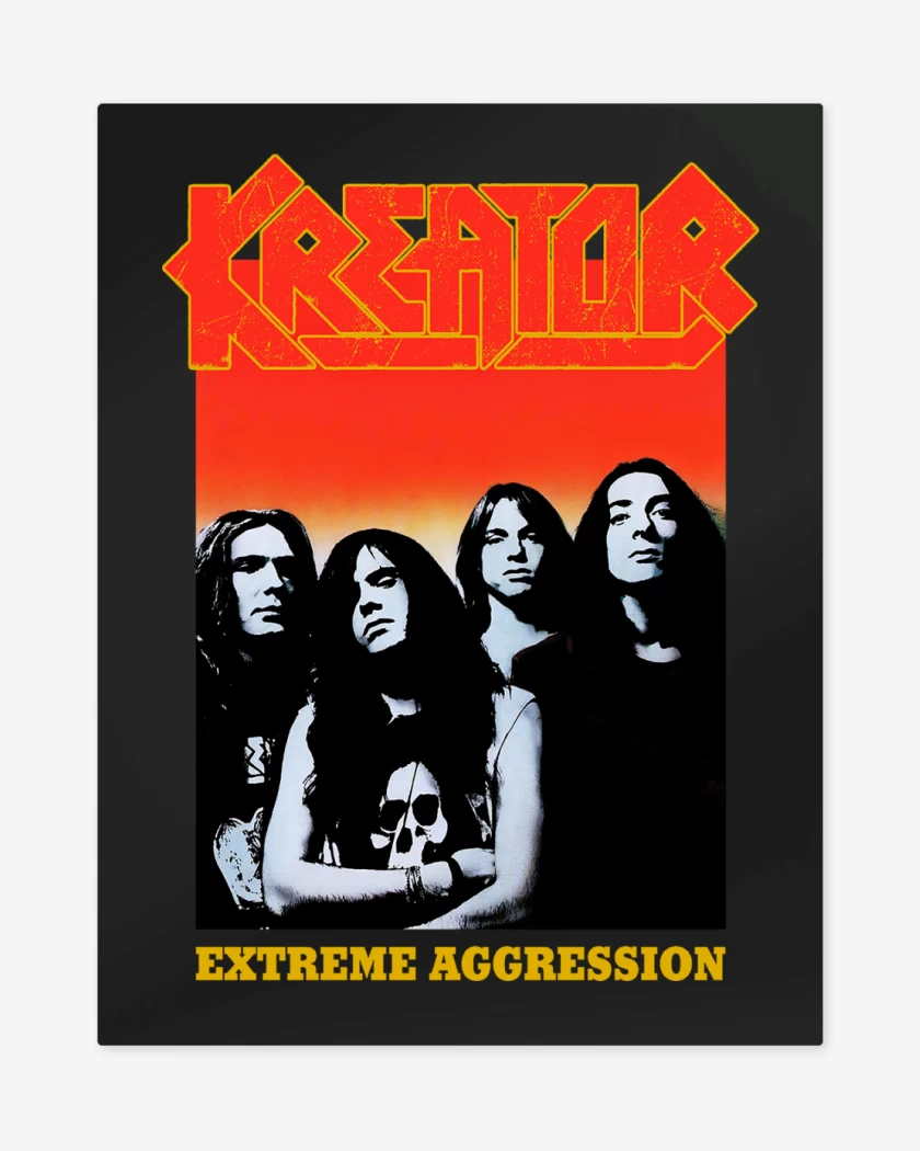 Print metalico Negro de Kreator Extreme Aggression