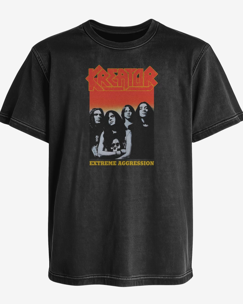 Polera desgastada Negro de Kreator Extreme Aggression