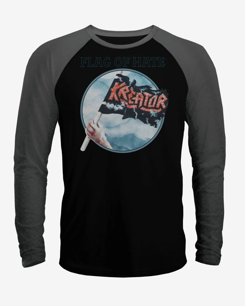 Polera Raglan Kreator Flag of Hate