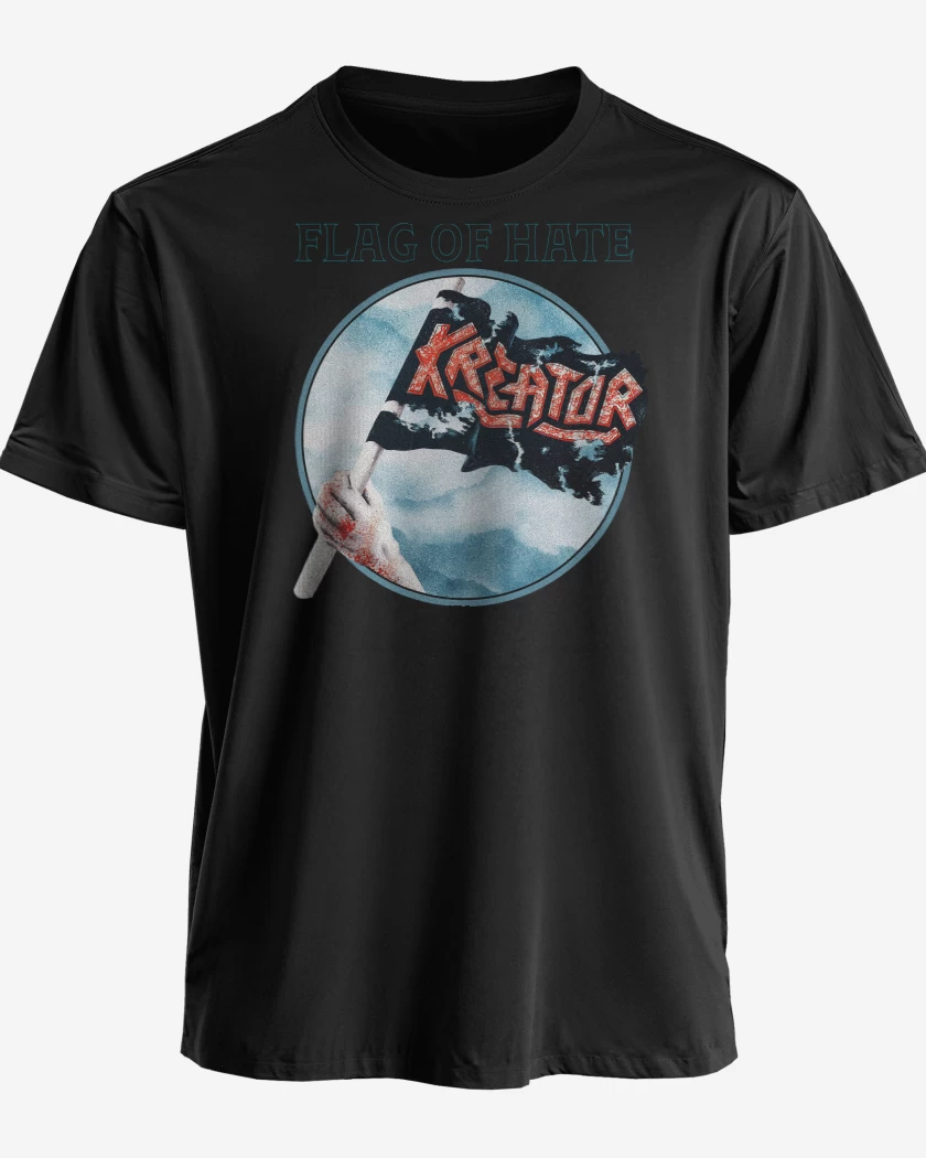 Polera premium Negro de Kreator Flag of Hate