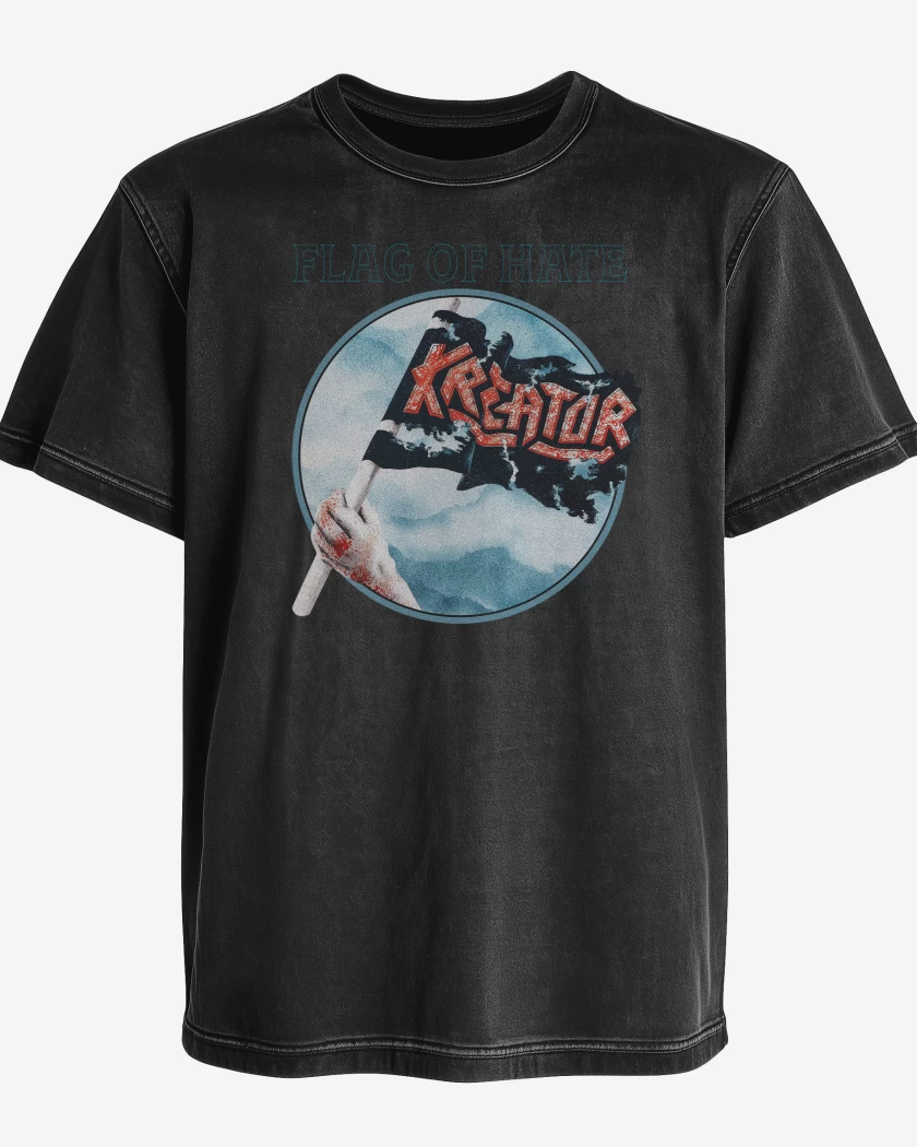 Polera desgastada Kreator Flag of Hate