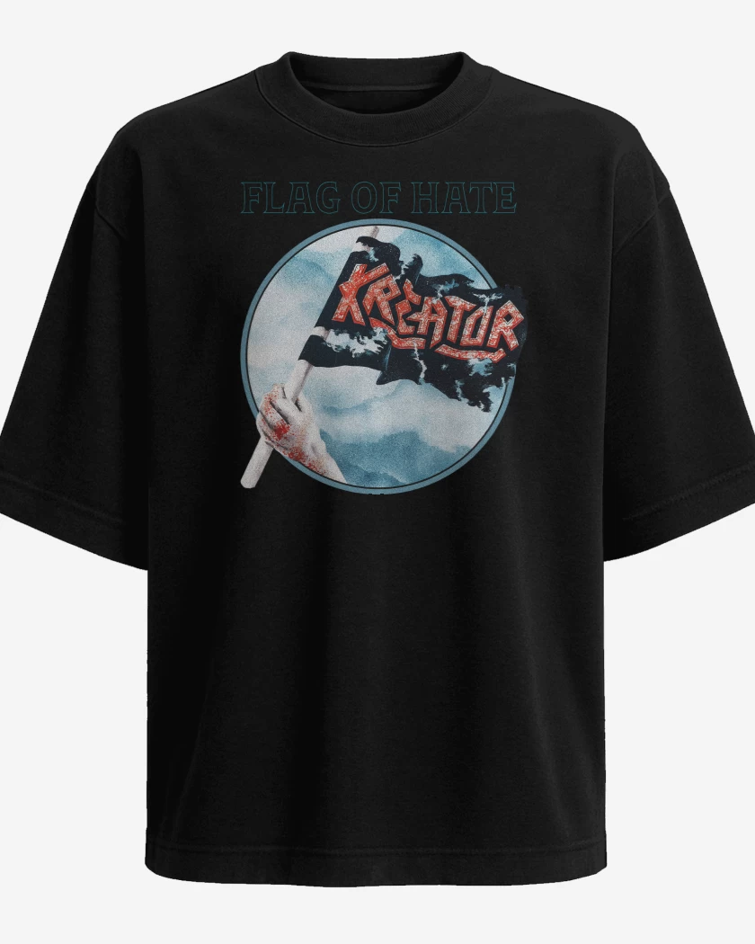 Polera Oversize Kreator Flag of Hate