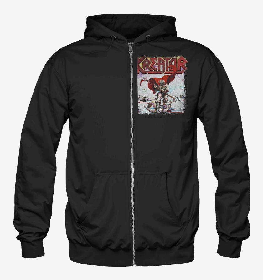 Poleron Canguro con cierre Negro de Kreator Endless Pain