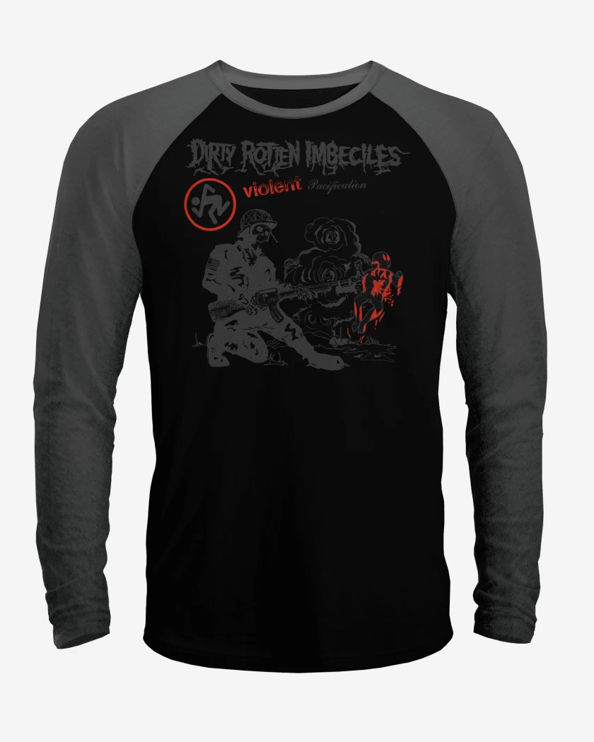 Polera Raglan D.R.I. Violente Pacification