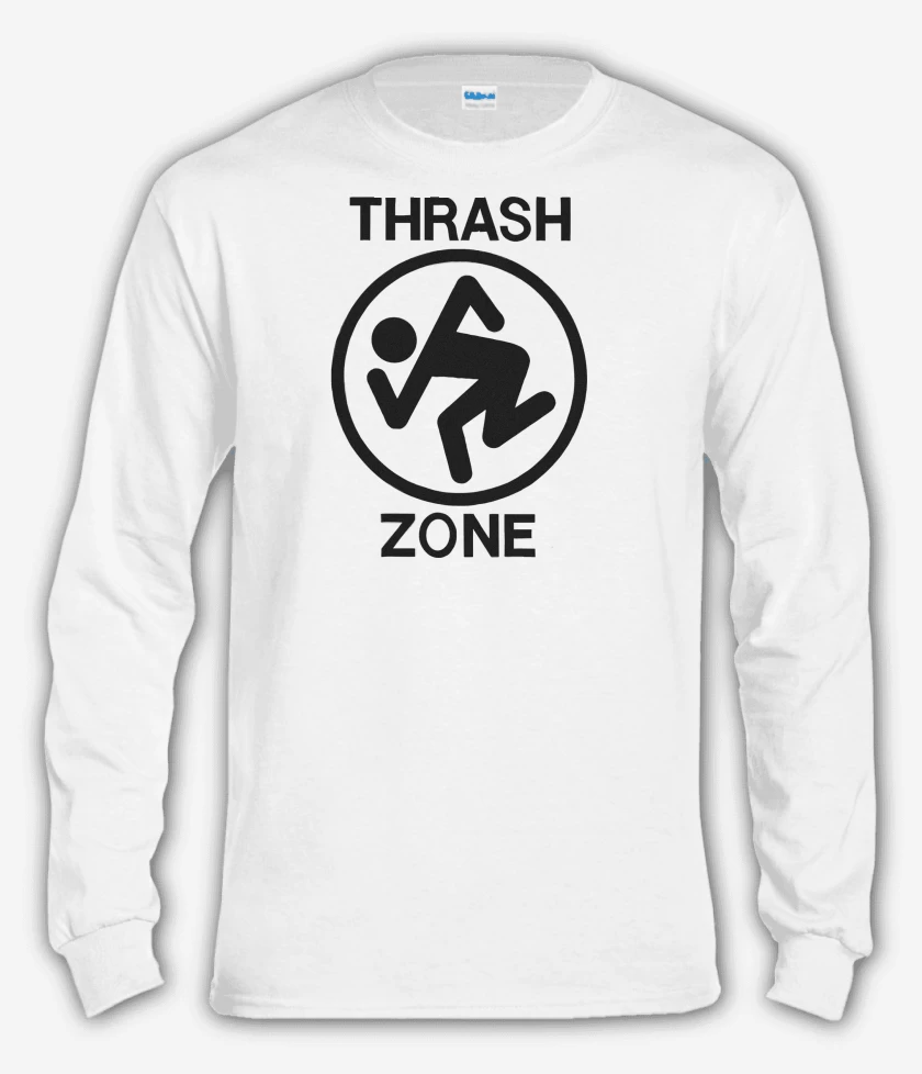 Polera manga larga Blanco de Thrash Zone DRI