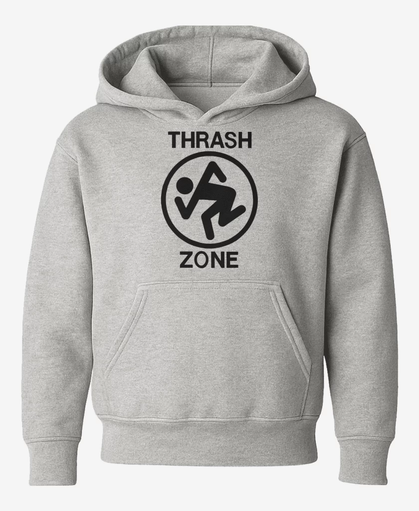 Poleron de niño Gris Melange de Thrash Zone DRI