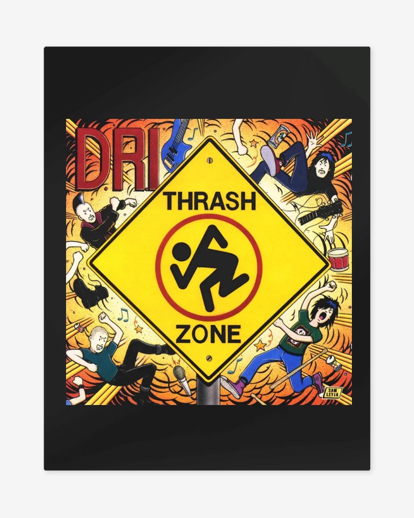 Print metalico Negro de D.R.I. Thrash Zone