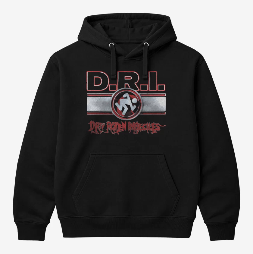 Polerón Canguro Negro de D.R.I DIRTY ROTTEN IMBECILES