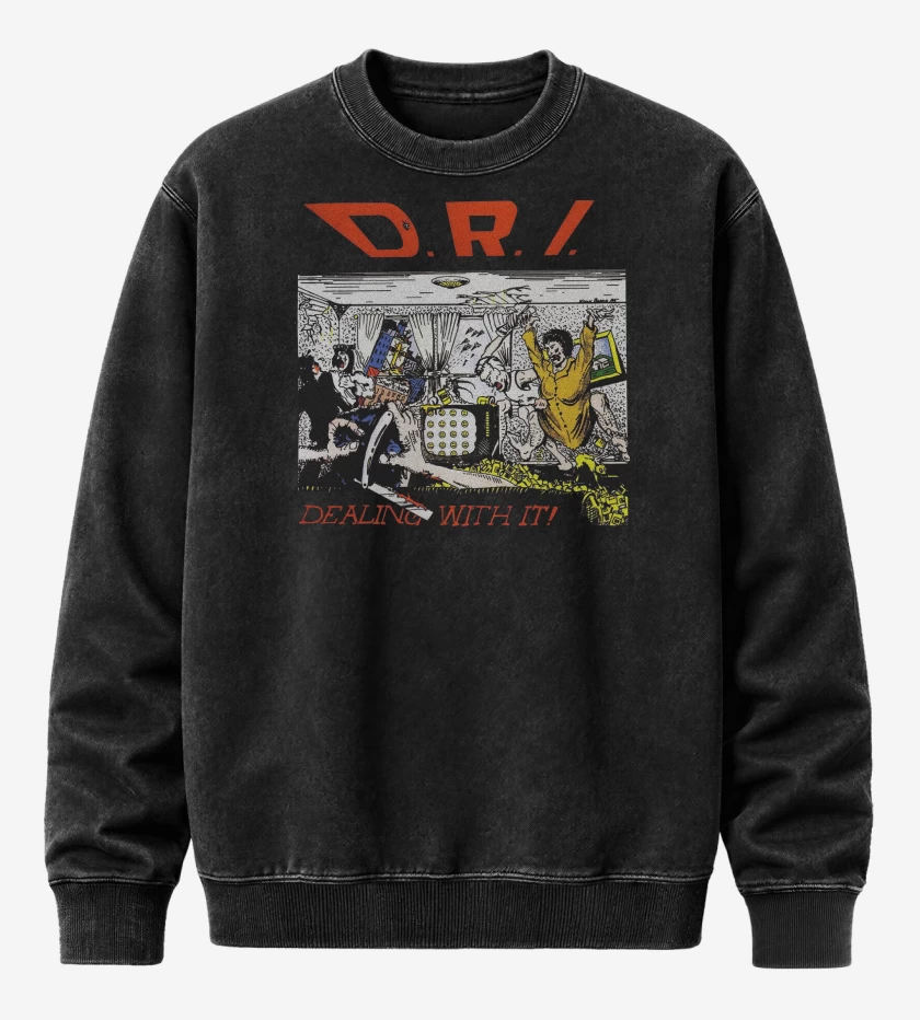 Poleron Polo Acid Wash Negro de DRI Dealing With It