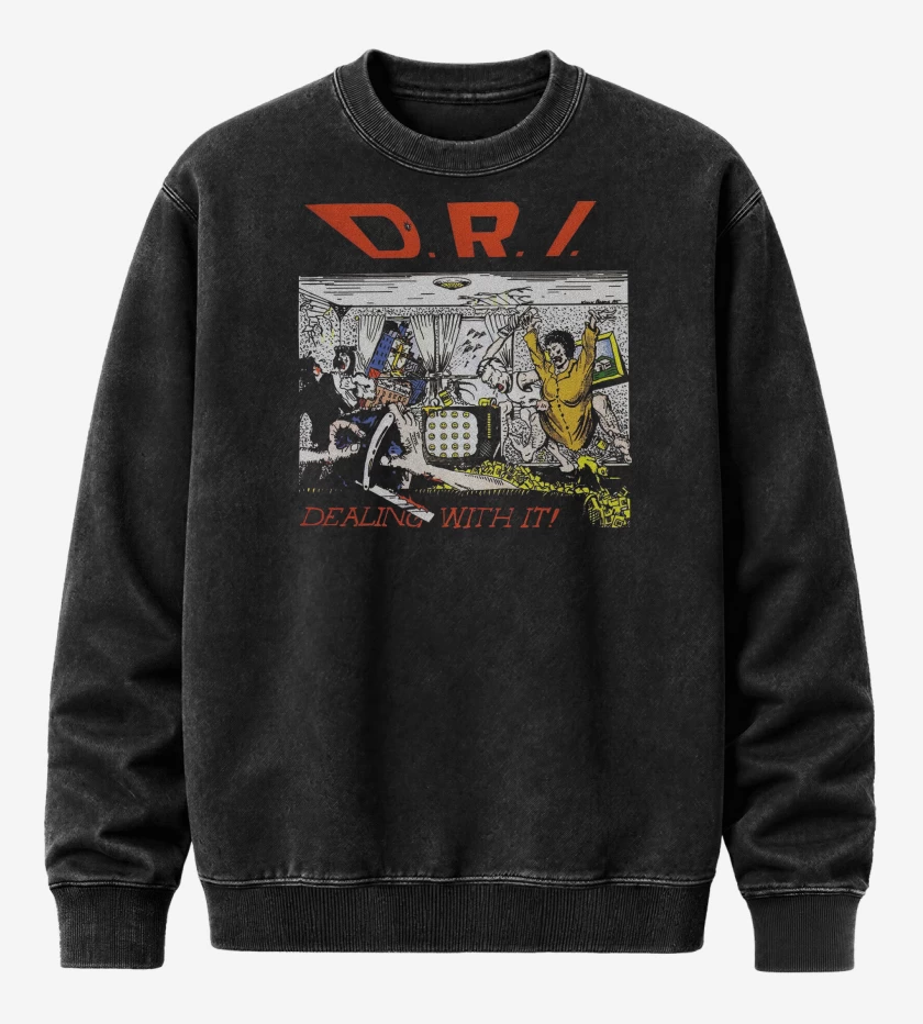 Poleron Polo Acid Wash Negro de DEALING WITH IT DRI