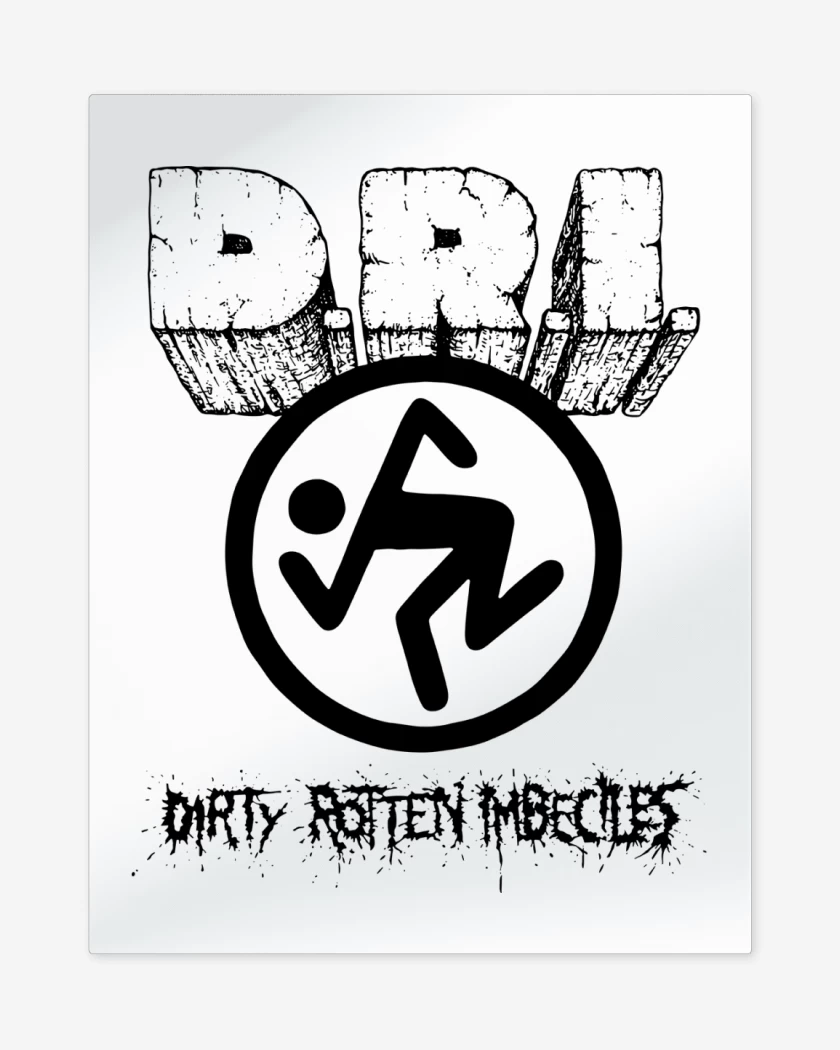 Print metalico Blanco de Dirty Rotten Imbeciles N