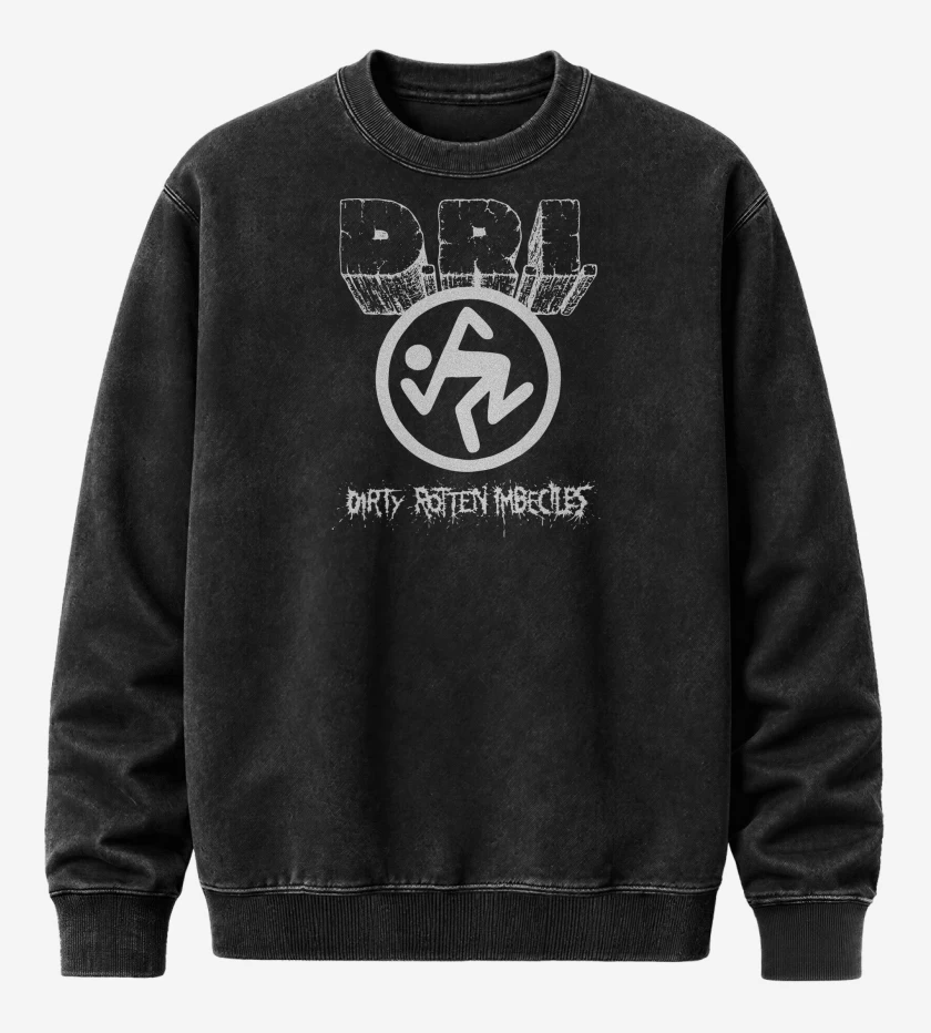 Poleron Polo Acid Wash Negro de Dirty Rotten Imbeciles B