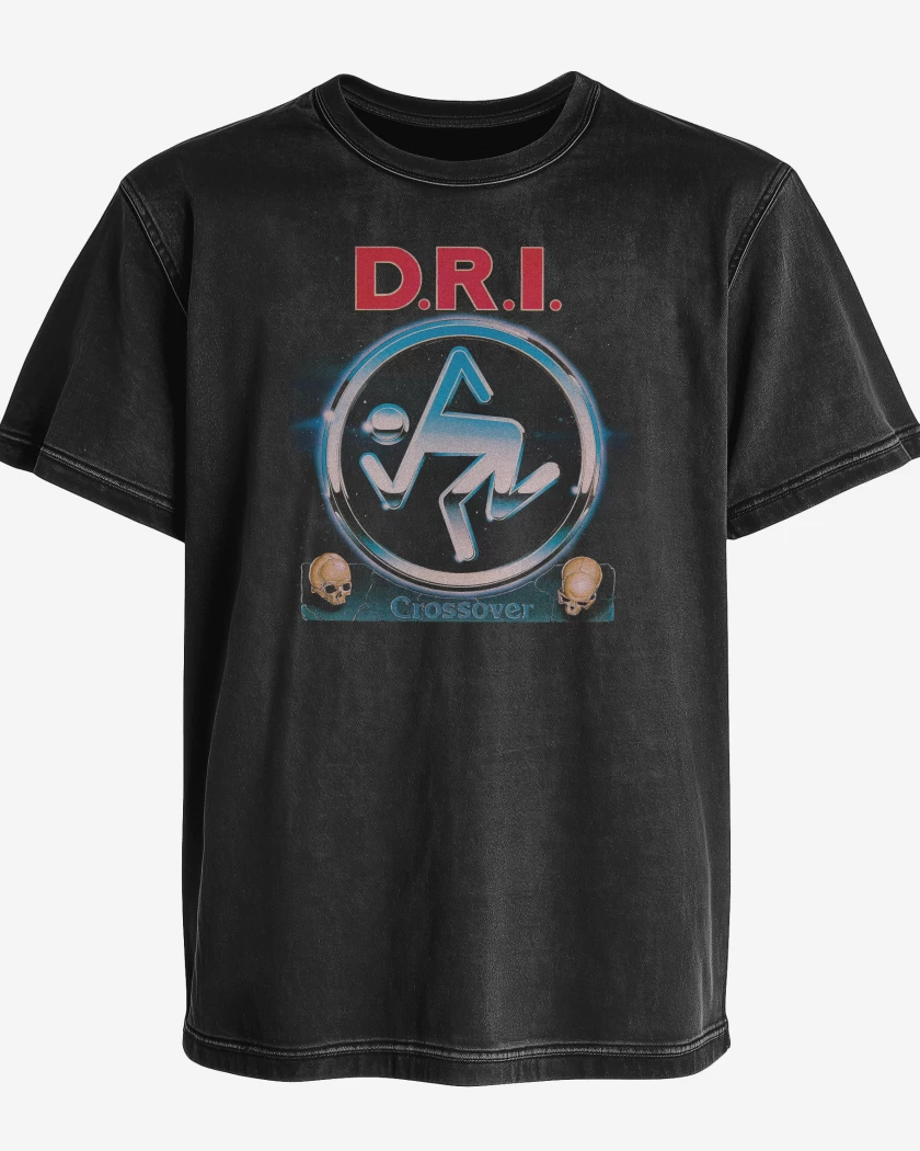 Polera desgastada Negro de DRI CROSSOVER