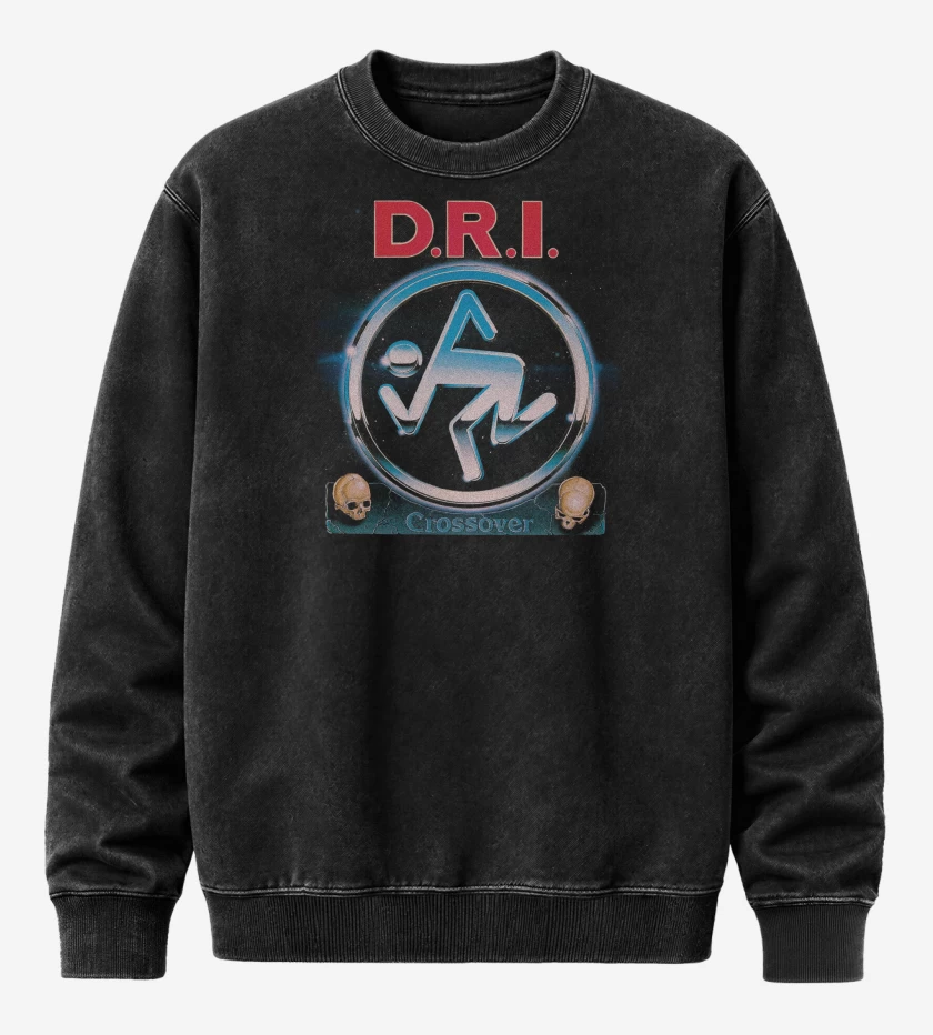 Poleron Polo Acid Wash Negro de DRI CROSSOVER