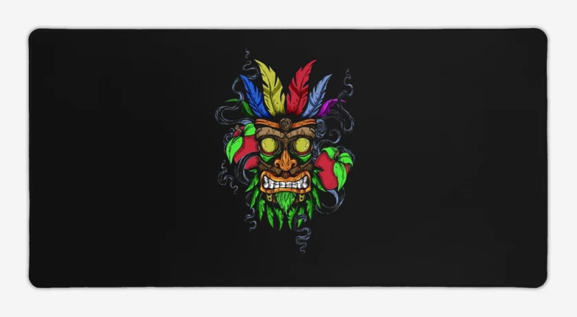 Mouse pad Gamer Negro de Aku aku