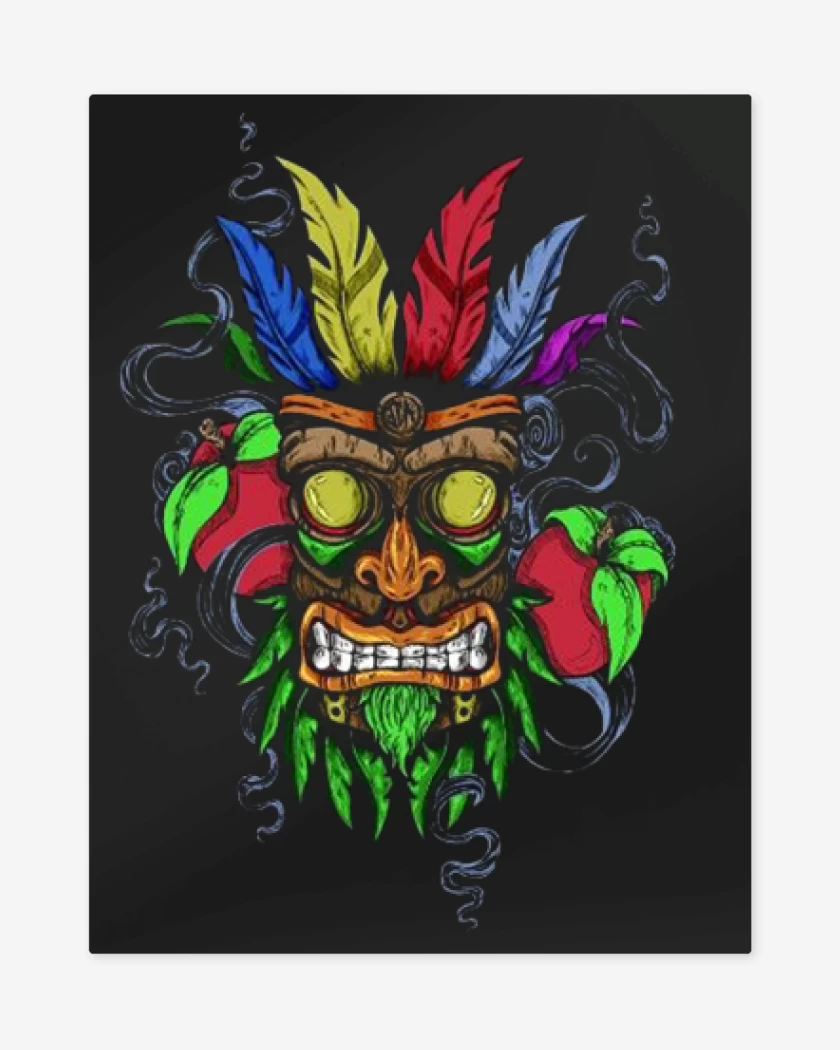 Print metalico Negro de Aku aku