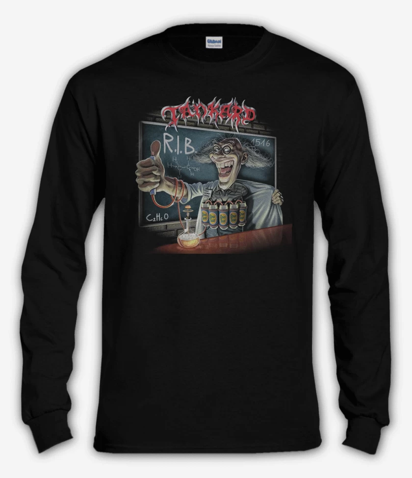 Polera manga larga Negro de Tankard RIB