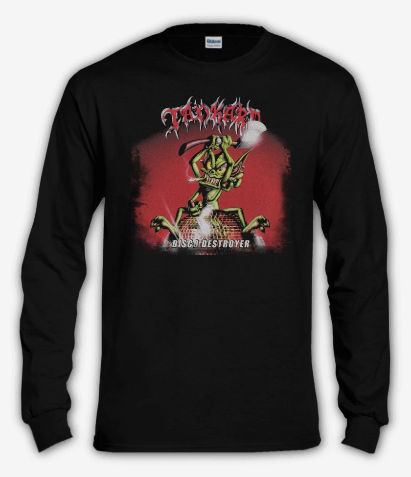Polera manga larga Negro de Tankard Disco Destroyer