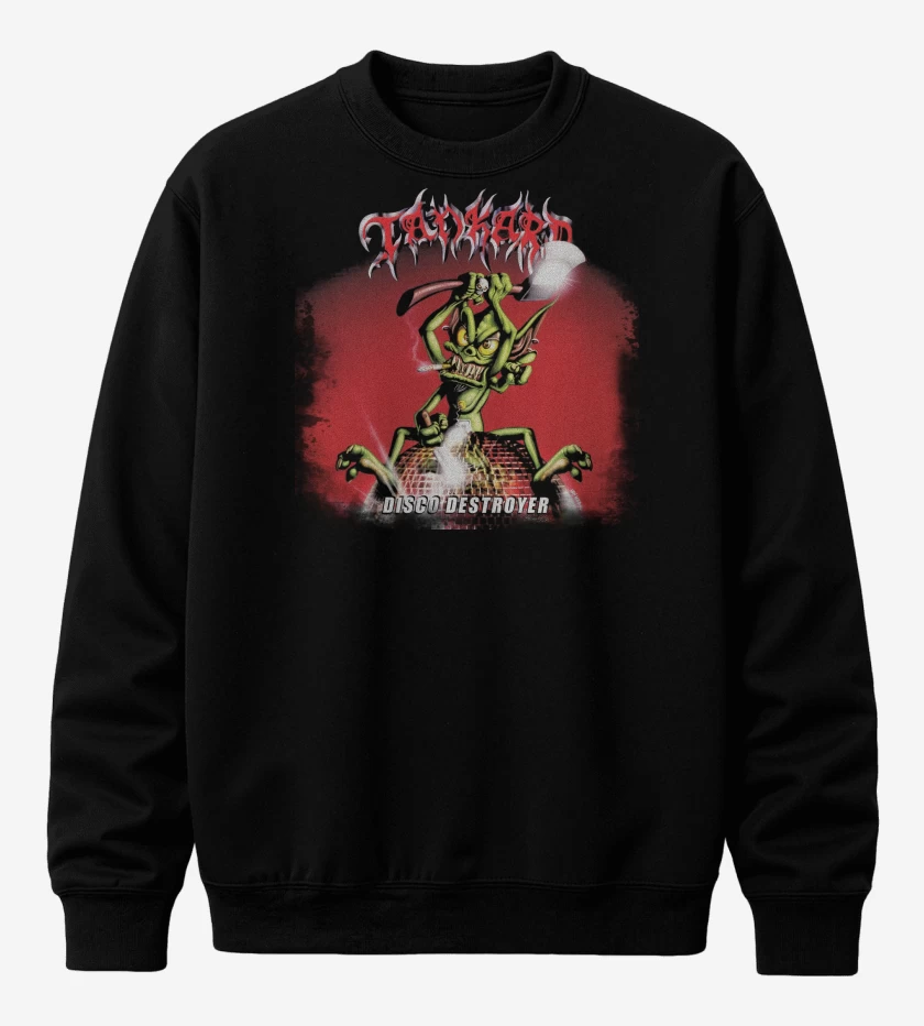 Poleron polo Negro de Tankard Disco Destroyer