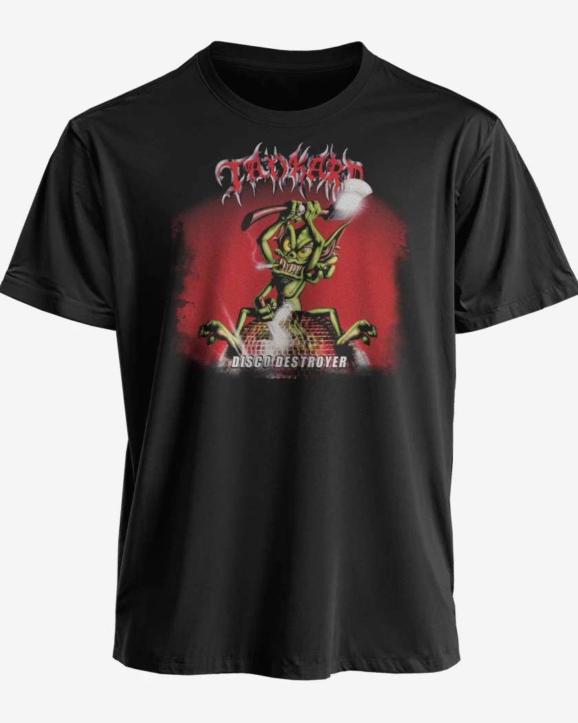 Polera premium Negro de Tankard Disco Destroyer