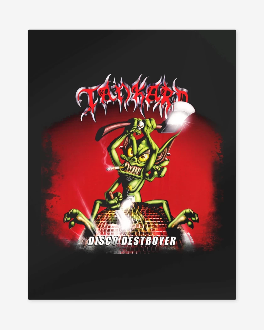 Print metalico Negro de Tankard Disco Destroyer