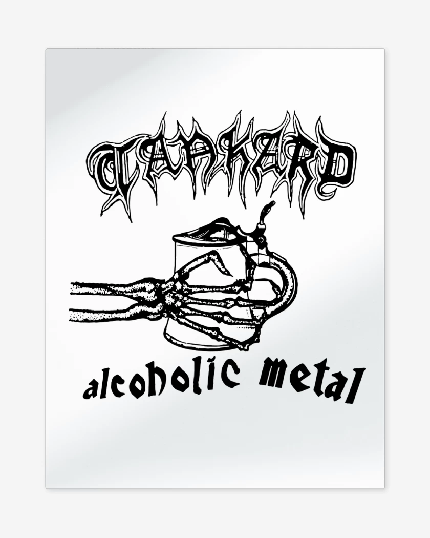 Print metalico Blanco de Tankard Alcoholic Metal N