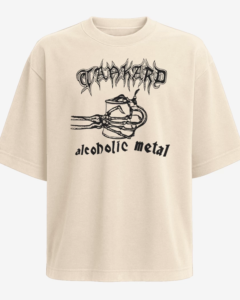 Polera Oversize Tankard Alcoholic Metal N