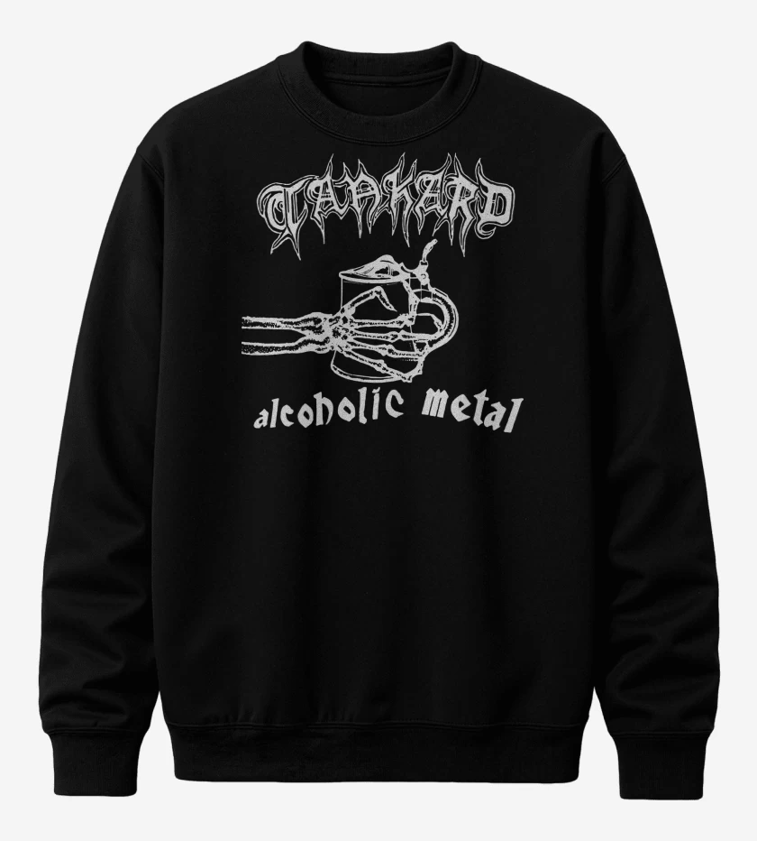 Poleron polo Negro de Tankard Alcoholic Metal 