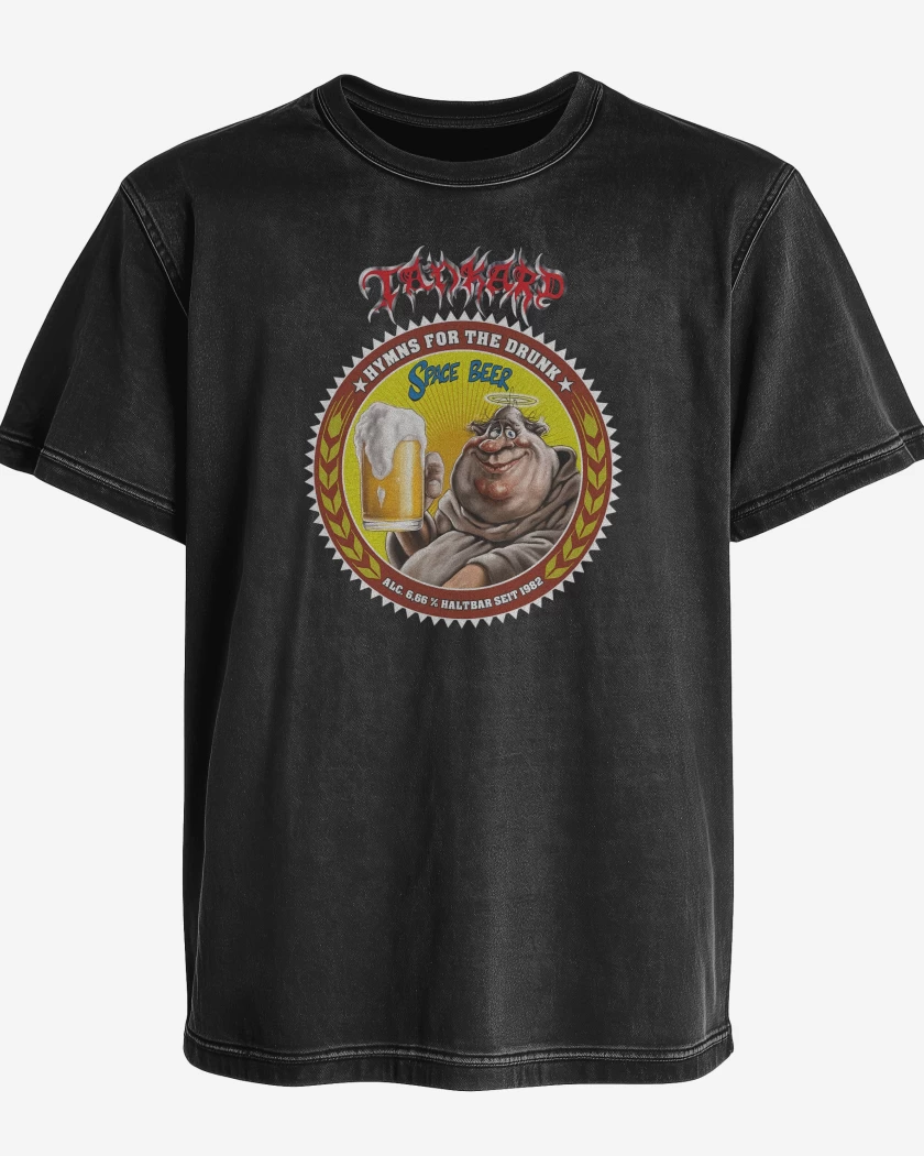 Polera desgastada Negro de Tankard Space Beer