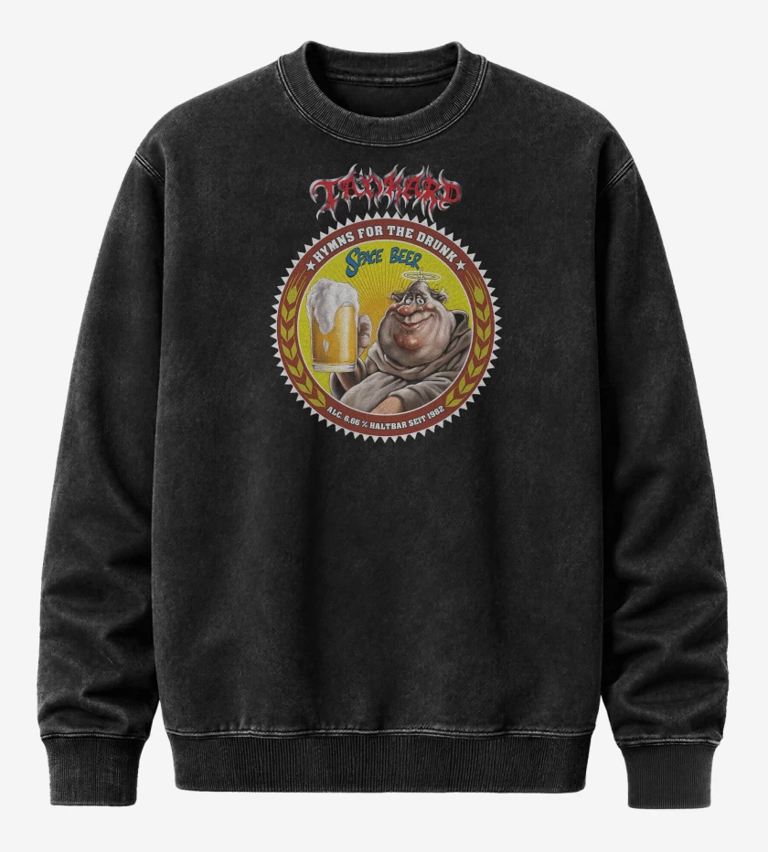 Poleron Polo Acid Wash Negro de Tankard Space Beer