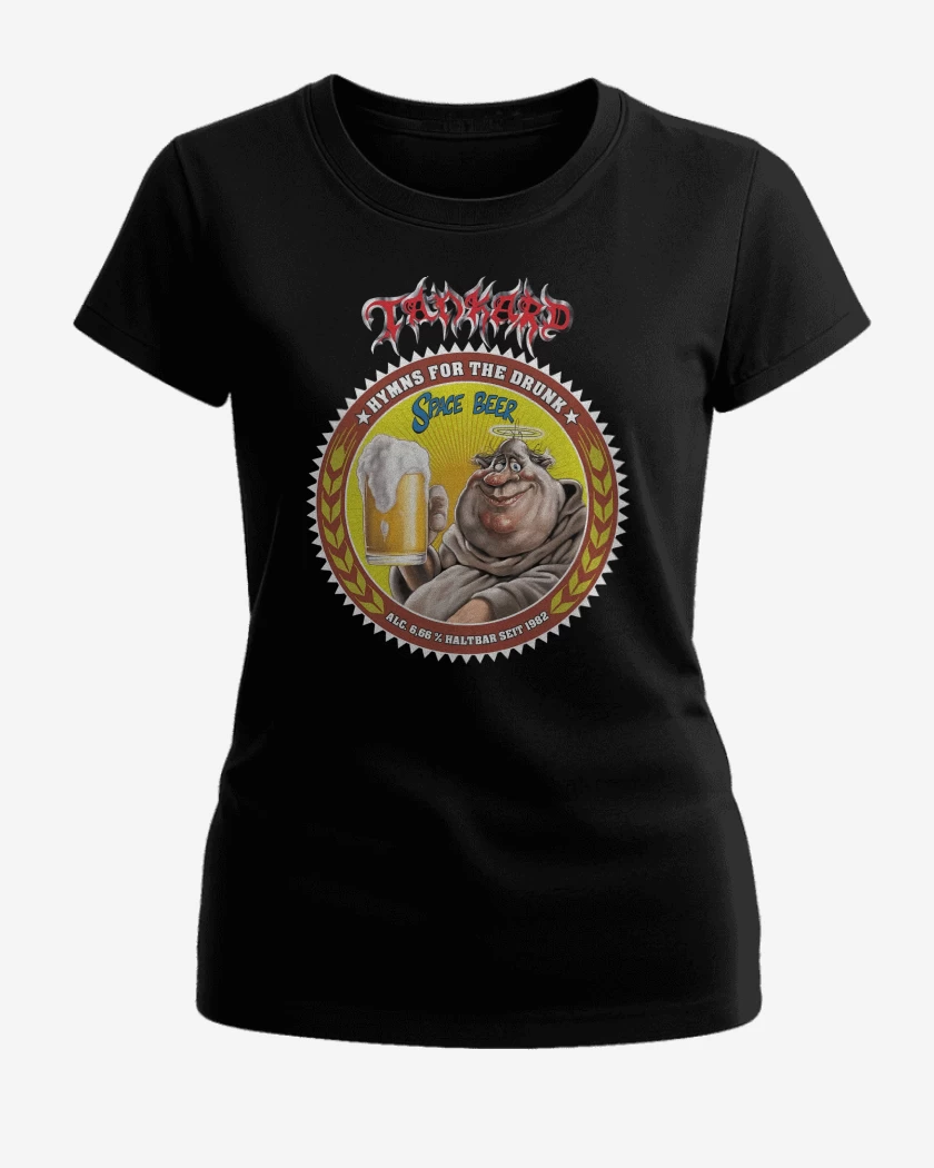 Polera de Mujer Negro de Tankard Space Beer