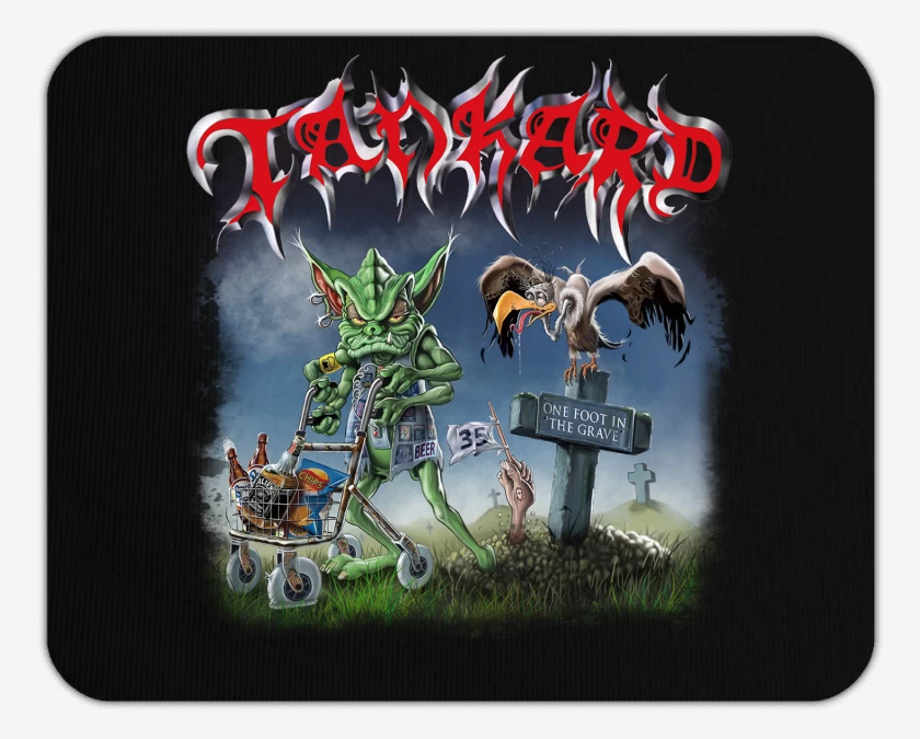 Mousepad Tankard One Foot in The Grave 