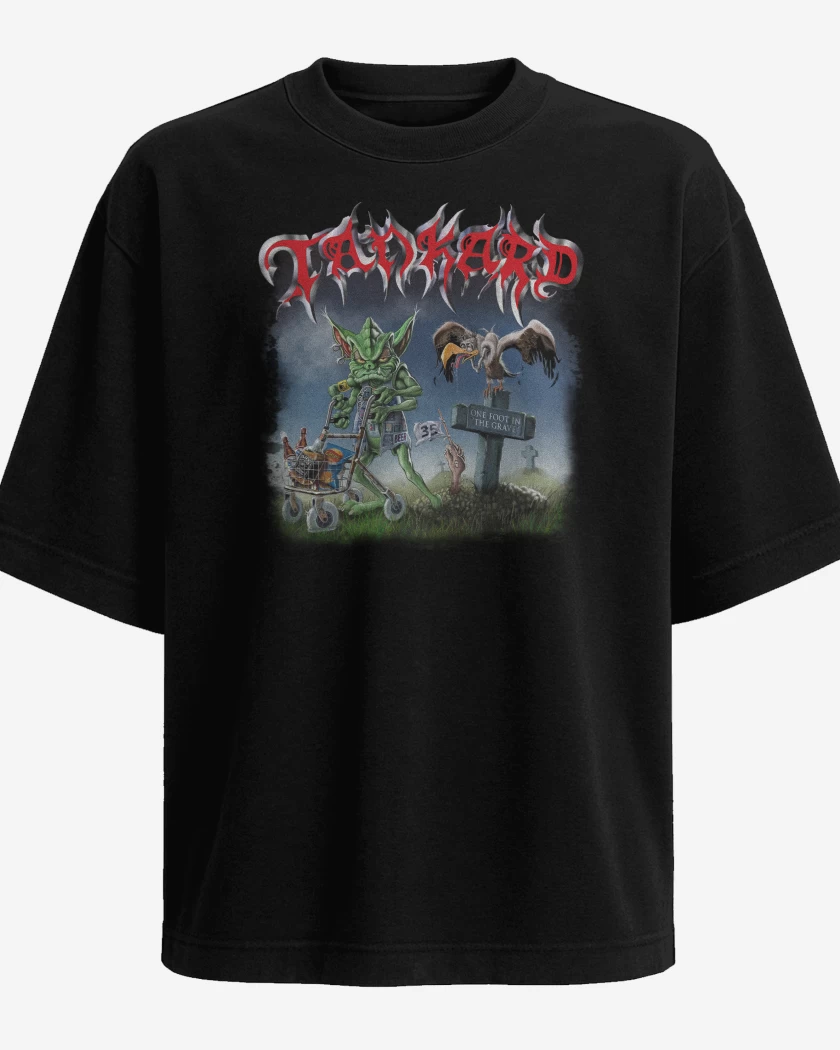 Polera Oversize Tankard One Foot in The Grave 