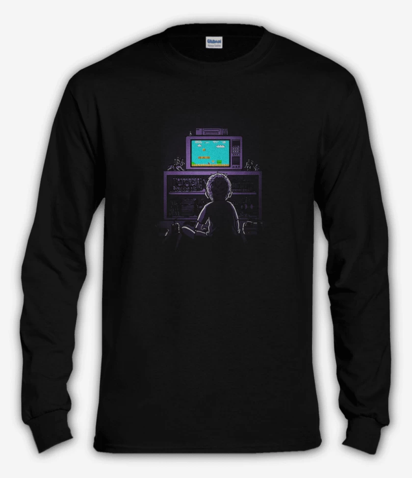 Polera manga larga Negro de Little gamer