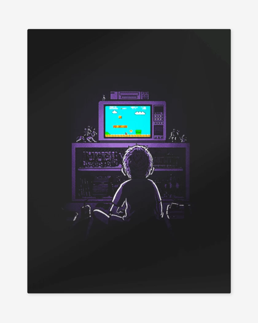 Print metalico Negro de Little gamer