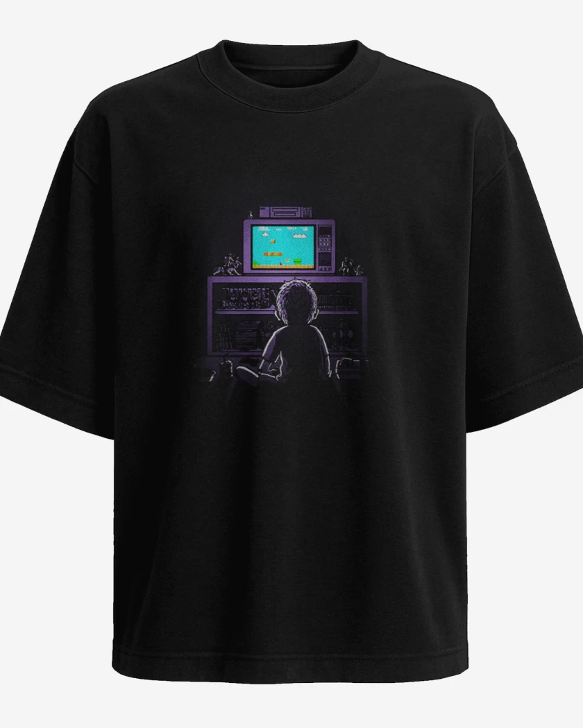 Polera Oversize Negro de Little gamer