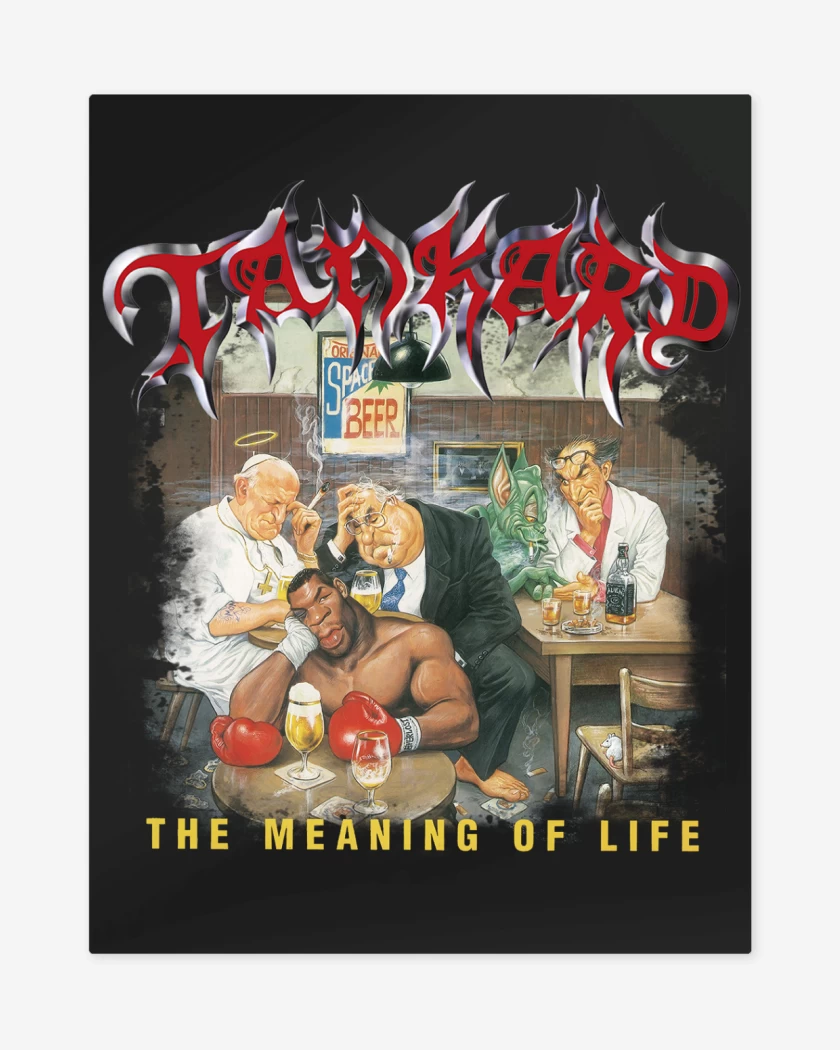 Print metalico Negro de Tankard The Meaning of Life