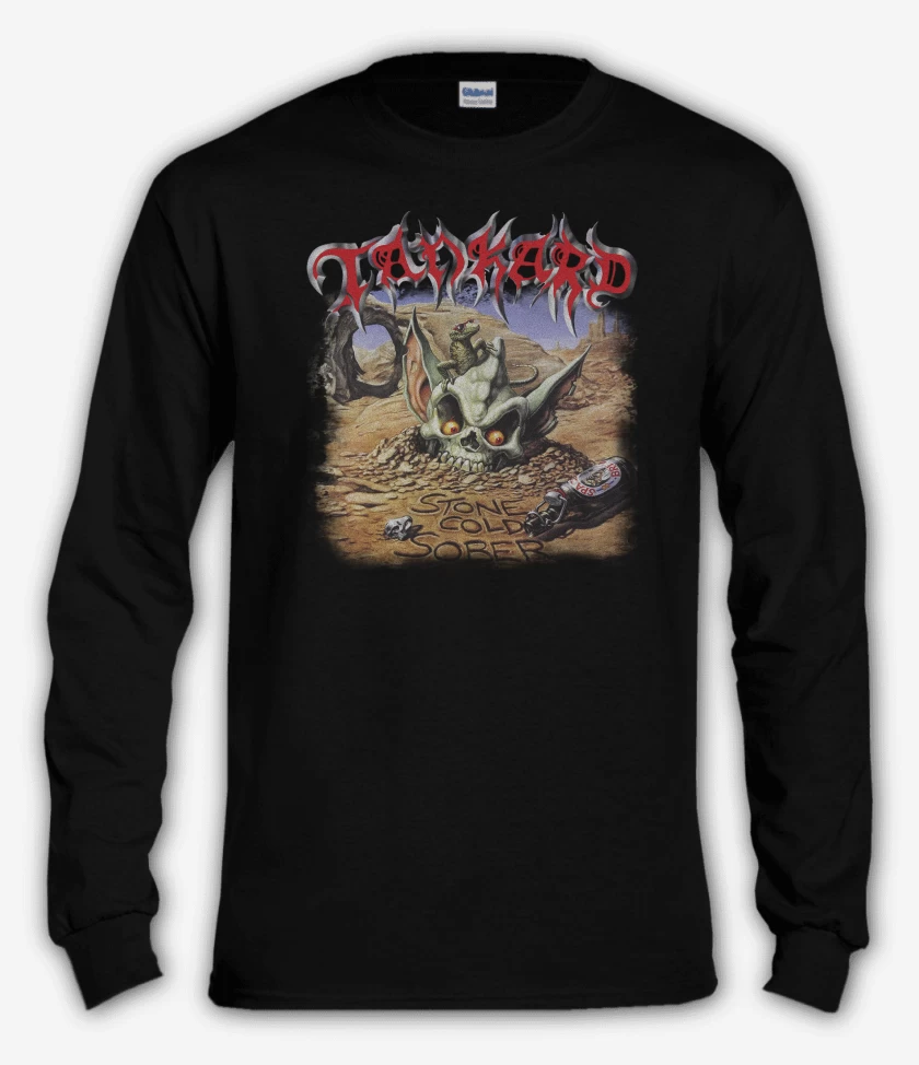 Polera manga larga Negro de Tankard Stone Cold Sober