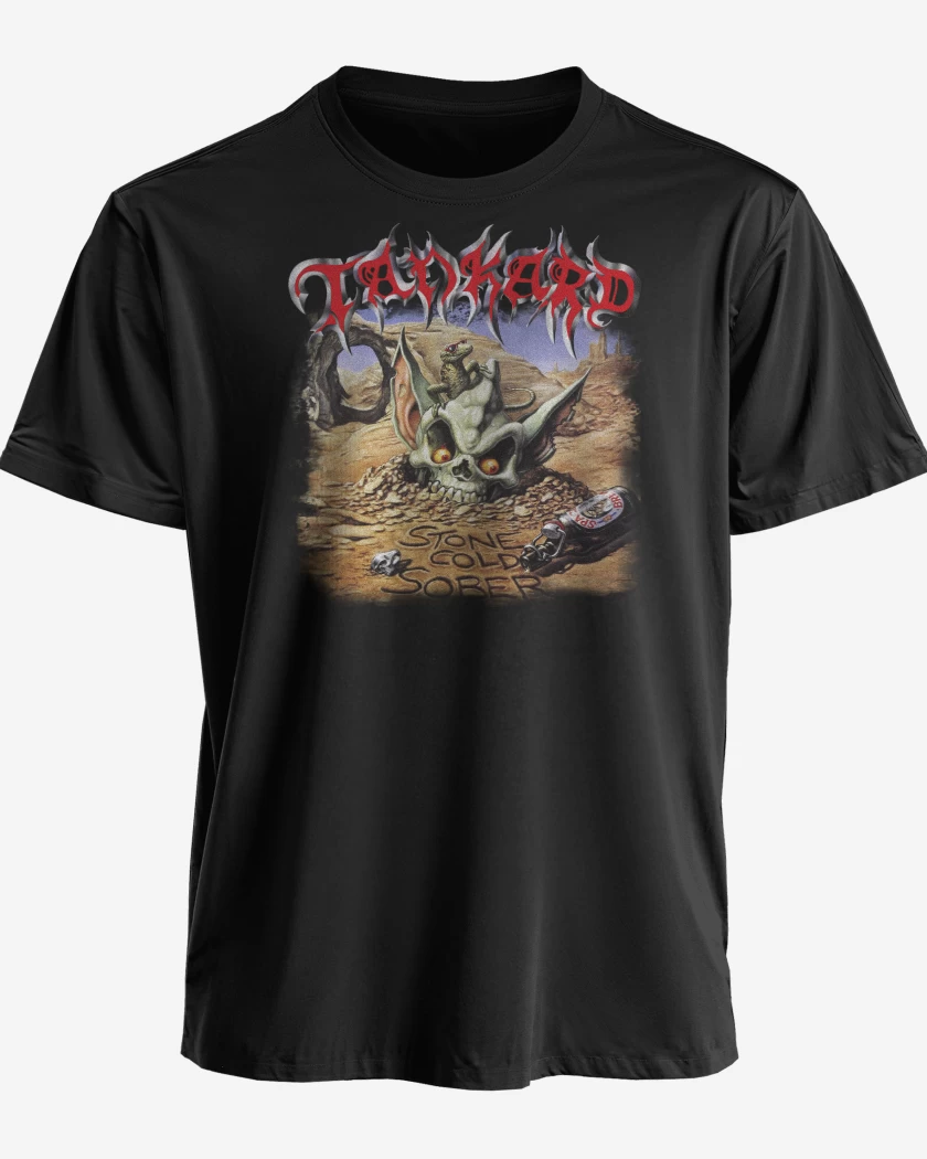 Polera premium Negro de Tankard Stone Cold Sober