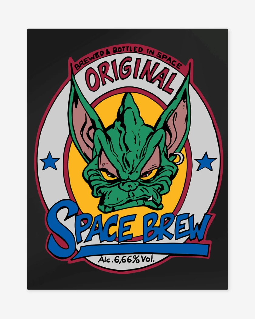 Print metalico Negro de Tankard Space Brew