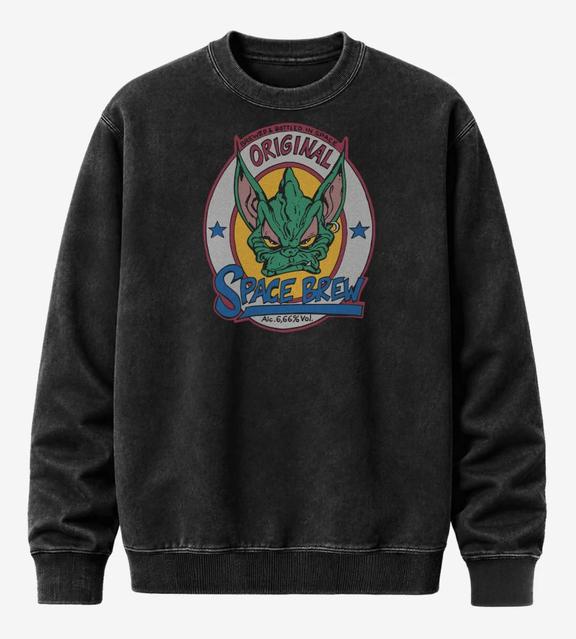 Poleron Polo Acid Wash Negro de Tankard Space Brew